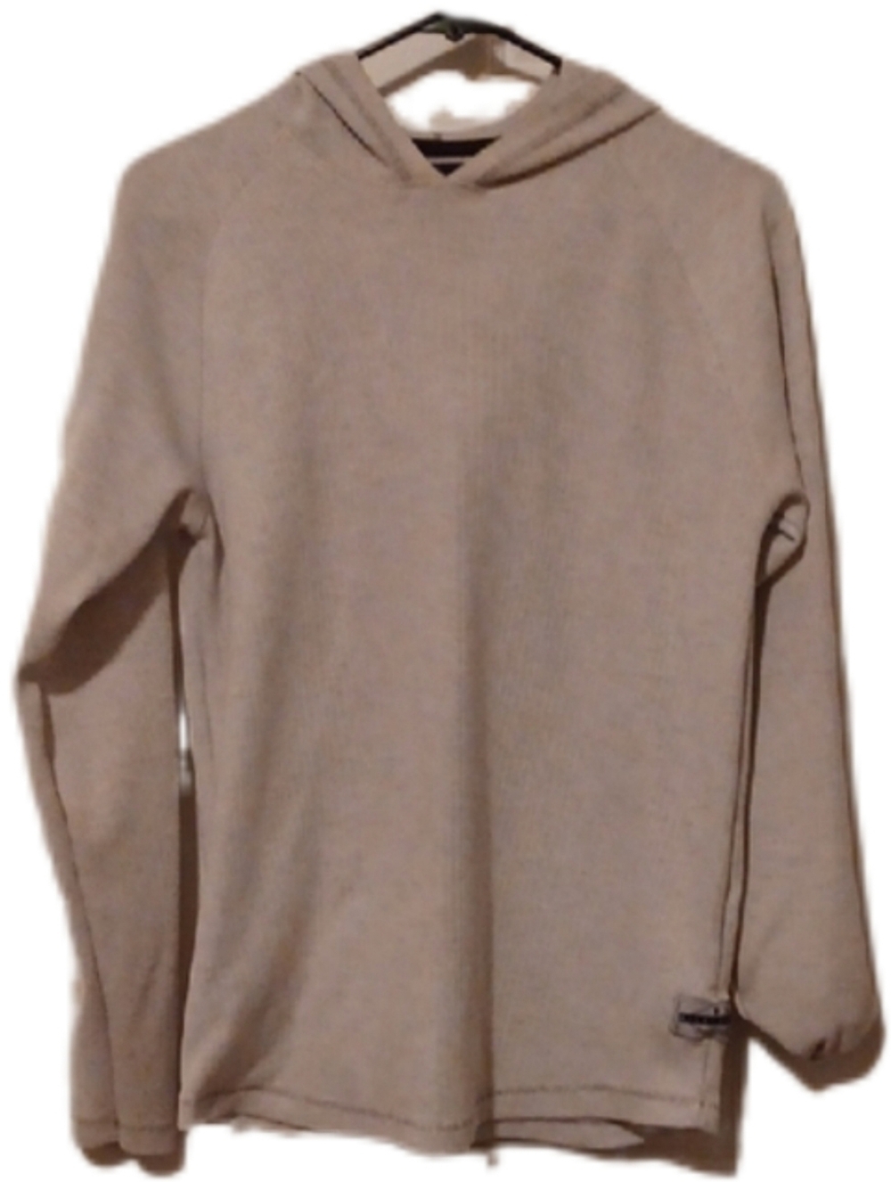 <> Billabong Cream Waffle-Knit Hooded Pullover Women's Size Medium
